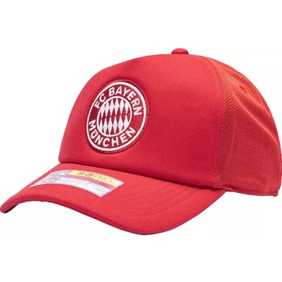 Bayern Munich "Gallery" Red Trucker Hat Snapback Fan Ink Officially Licensed - Picture 1 of 4